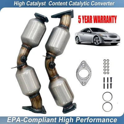 EPA Catalytic Converter For 2008 2009 2010 2011 2012 2013 Infiniti G37 3.7L Pair Foto 1 de 4