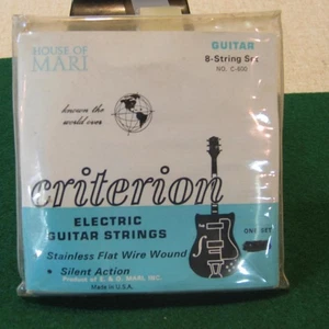 NEW OLD STOCK CRITERION GUITAR ELECTRIC STRINGS -C-600, 8 STRING SET - Picture 1 of 1