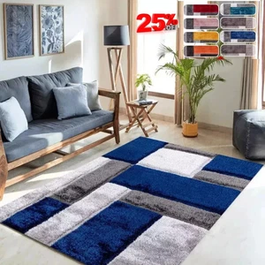 Fluffy Rugs Large Shaggy Rug Bedroom Living Room Anti Slip Carpet Soft Floor Mat - Picture 1 of 19