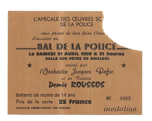 RARE / TICKET BILLET CONCERT - DEMIS ROUSSOS : LIVE A BAILLEUL FRANCE 1990 PLACE - Picture 1 of 4