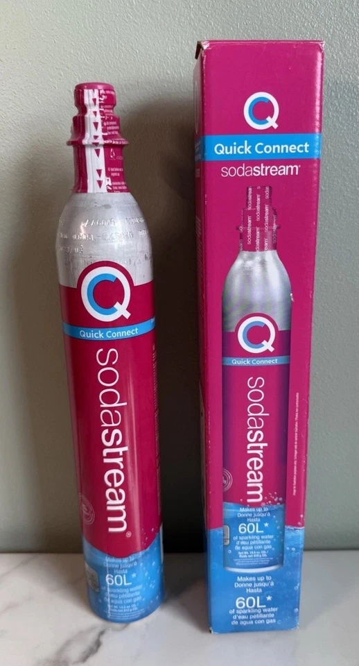 Sistema carbonatador rosa conexión rápida cilindro CO2 SodaStream 60L nuevo sellado Foto 1 de 1