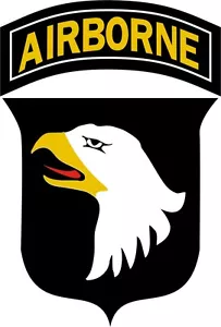 Calcomanía de vinilo para ventana de pared de la 101a División Aerotransportada del Ejército de los Estados Unidos pegatina militar - Imagen 1 de 4