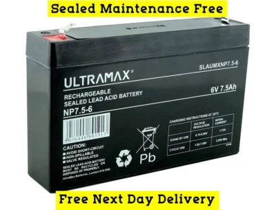 B&B HR9-6 T1 6V 7Ah Sealed Lead Acid Replacement Battery - Image 1 of 4