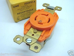 Hubbell IG2410 L14-20R ISO GND Locking Receptacle Outlet 20A 125/250V b92/b95 - Picture 1 of 4