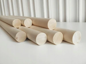 Wooden Wood 1.2m x 22mm Long Broom Handles Thick Brush Flower Support Flag Pole - Picture 1 of 6
