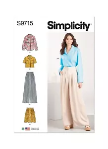 Simplicity Sewing Pattern R11708 Pants Shorts Shirts Misses Size 18-26 - Picture 1 of 10