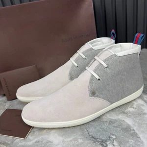 NEU Louis Vuitton Sneaker Boots Grau Wildleder 8 LV oder 9 US oder 42 EUR - Bild 1 von 24