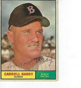 CARROLL HARDY SIGNED 1961 TOPPS #257 - BOSTON RED SOX - Picture 1 of 1