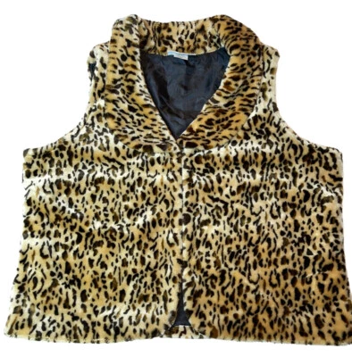 Two Twenty Collection Vest Faux Fur Leopard Plus 3XL - Image 1 of 4