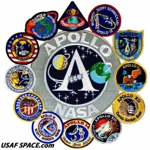 Auténtico emblema AB - APOLLO 1,7,8,9,10,11,12,13,14,15,16,17 NASA PARCHE COLLAGE - Imagen 1 de 2