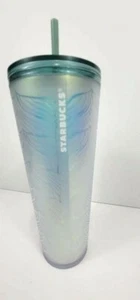 Starbucks Cold Cup Iridescent Matte Frosted Mermaid Tail 50th Anniversary NEU - Bild 1 von 5