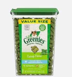 Greenies Feline Adult Natural Dental Care Cat Treats, Catnip Flavor, 9.75 oz. - Picture 1 of 4