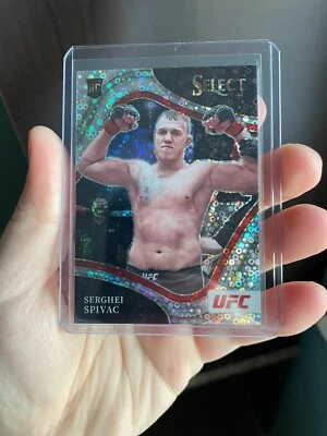 Serghei Spivac Rookie Octagonside Silver Disco Prizm - 2022 Panini Select UFC - Image 1 of 2