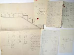 Notizen, Zeichnungen Maße Erhebung von Henley Park nach Henley an der Themse 1826 - Bild 1 von 6