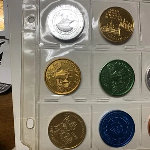 Qty 10 port of new orleans 1970 + mardi gras Aluminum Doubloon nola vintage - Picture 1 of 2