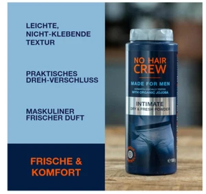 NO HAIR CREW Dry Fresh Intimpuder Premium talkumfreier Körperpuder für Männer - Bild 1 von 7