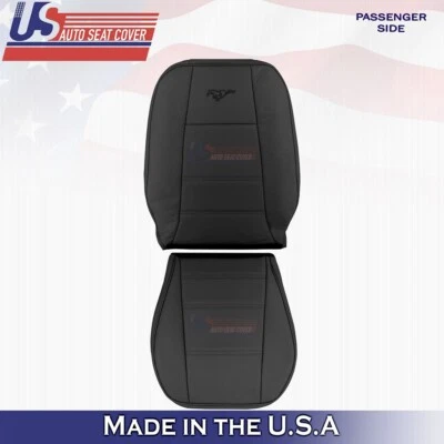 1999 a 2004 Capas de Couro Carvão Parte Inferior e Superior para Passageiros Ford Mustang V6 - Imagem 1 de 4