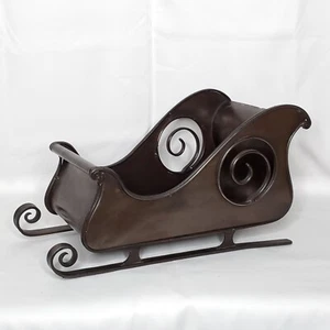 Christmas Sleigh Metal Christmas Decor Whimsical Rustic - Picture 1 of 7
