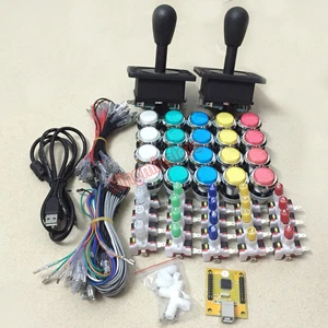 Arcade DIY Kit: 2 USB encoder for 2 players, HAPP style joystick, 20 LED button - Picture 1 of 7