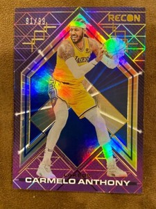 2021-22 Panini Recon Carmelo Anthony 91/99 Blue Holo Parallel #110 Lakers