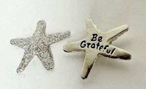 Basic Spirit Handcrafted in Canada Pewter Token STARFISH "Be Grateful" 1 3/8" - Picture 1 of 4