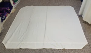 ALTAR COVER TABLECLOTH CREAMY WHITE UNADORNED ANGLED CORNERS 66" X 65" - Picture 1 of 7