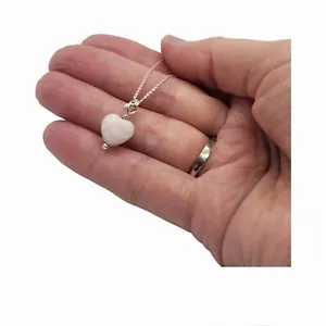 Ciondolo Mangano Calcite Su Catena Argento Sterling - Foto 1 di 9