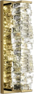 LED Crystal Wall Sconce Gold Mid Century Modern Wall Sconce Lighting 3000-4000K - Picture 1 of 8