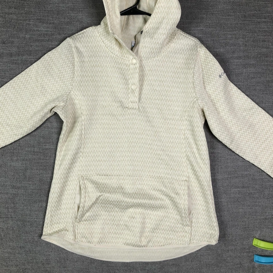 Suéter Columbia Pullover Mujer Grande Tejido con Capucha Polar Bolsillo Canguro Foto 1 de 4
