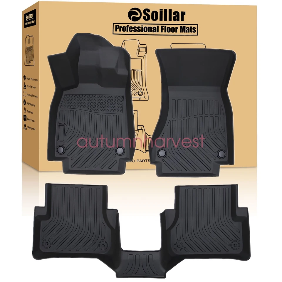 3D TPE Floor Mats Liners For 2012-2018 Audi A6 A7 Quattro RS7 S6 S7 All Weather - Изображение 1 из 4