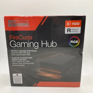 Seagate Gaming FireCuda Gaming Hub 8TB External USB Hard Drive HDD RGB NEW - Afbeelding 1 van 7