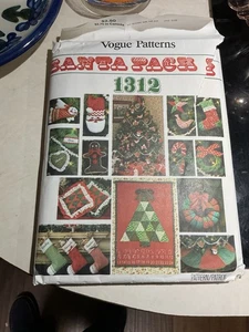 1312 Vintage Vogue Sewing Pattern Craft Accessories Decor Christmas Ornaments - Picture 1 of 2
