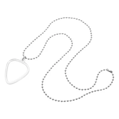  Collana porta plettri per chitarra: ciondolo trasparente a forma di cuore per - Immagine 1 di 4