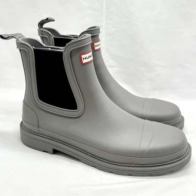 Botas Chelsea Hunter Commando cinza femininas tamanho 11 M biqueira redonda NOVA - Imagem 1 de 4