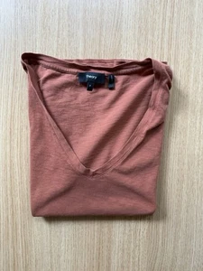 Theory Slub Cotton Vneck Tee size P - Picture 1 of 4