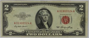 1953 $2 Red Seal Legal Tender VF/XF - Picture 1 of 2