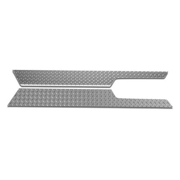 For Jeep Wrangler 97-06 Warrior Diamond Plate Side Plates w Front Cut Out & Lip - Image 1 of 1
