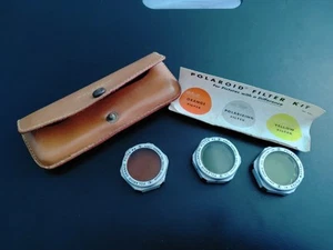vintage POLAROID FILTER KIT Orange Polarizing Yellow Filters kit w/ case - Picture 1 of 2