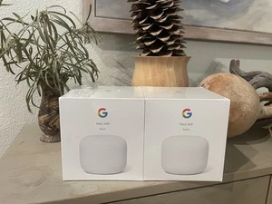 Google Nest Wifi Router and Point - Snow - Picture 1 of 10