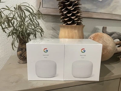 Google Nest Wifi Router and Point - Snow - Image 1 of 4