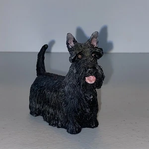 Statuina cane Russ Scottie nera vintage - Foto 1 di 9