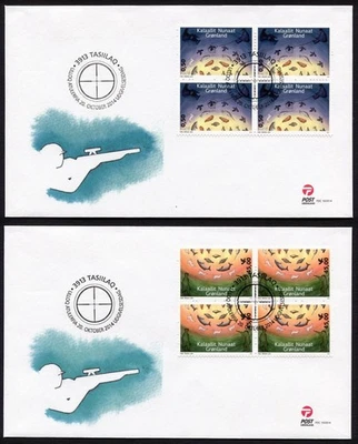 Greenland FDC 2014.10.20. Life of Hunters I Block of Four Z4247 - Image 1 of 4