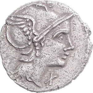 Monnaie, Flaminia, Denier, 109-108 BC, Rome, TTB, Argent, Crawford:302/1 - Picture 1 of 2