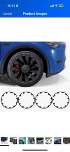 Rim Protector for Tesla Model Y 2020–2024, 21 Inch, Matte Black Set of 4 - Bild 1 von 4