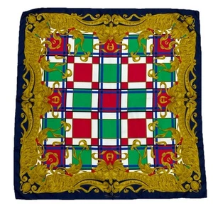 ETIENNE AIGNER all Silk W/multicolor Baroque W/logo H.R Women’s Scarf Great.Con - Picture 1 of 5