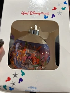 Walt Disney World 25th Anniversary Ornament Characters Glass NIB - Picture 1 of 2