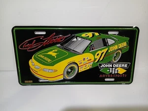 Placa de matrícula metálica vintage Chad Little John Deere Motorsports NASCAR Ford Racin - Imagen 1 de 13