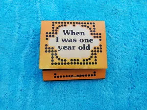 Vintage Naughty Novelty Matchbook When I Was One Year Old Penis Joke Japan - Picture 1 of 6