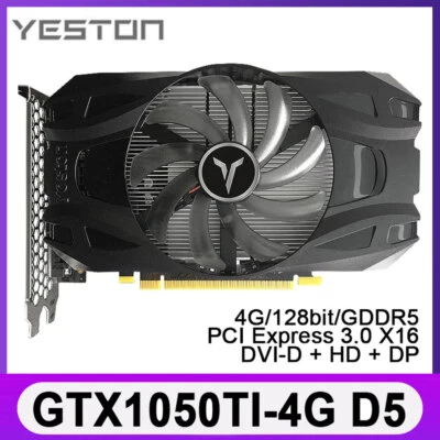 YESTON Geforce GTX1050Ti Graphic Card GDDR5 4G 128bit Video Card GTX1050Ti-4G D5 - Image 1 of 4