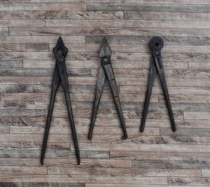 Vtg Iron Tinsmith Silversmith Jewelry Makers Nippers Pliers Tong Tools 3pcs Lot - Picture 1 of 9